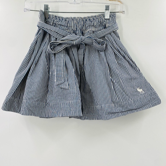 Abercrombie & Fitch A Line Mini Skirt Stripe Blue White Size XS - Picture 1 of 6